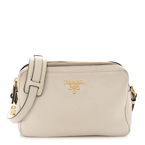 PRADA Vitello Phenix Camera Bag Bianco 